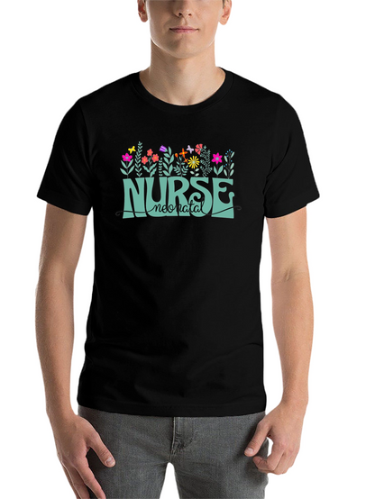 Neonatal Nurse T-Shirt - Floral Design
