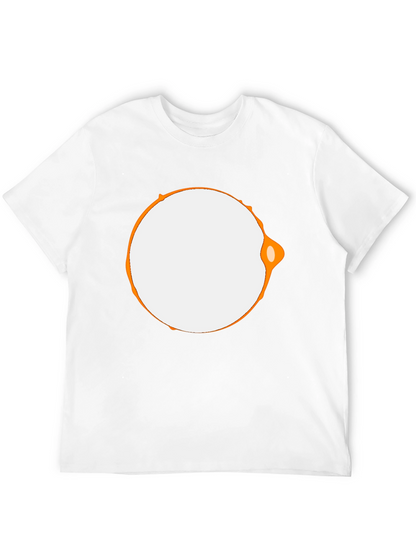Modern Graphic Tee - Black with Abstract Circle Design
