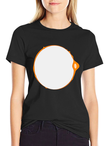 Modern Graphic Tee - Black with Abstract Circle Design