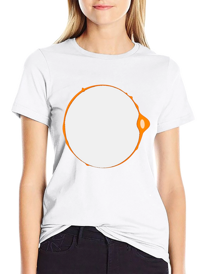 Modern Graphic Tee - Black with Abstract Circle Design