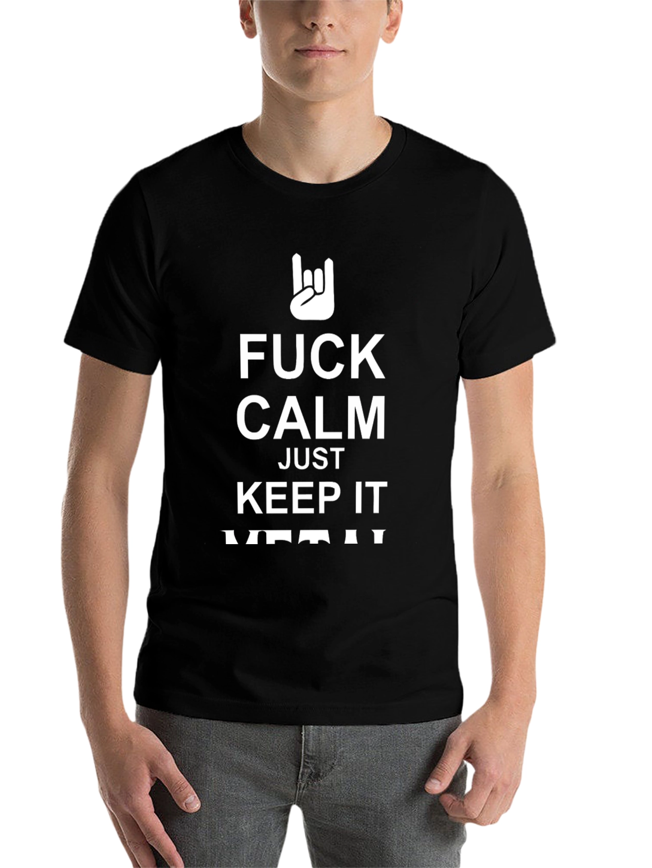 Fuck Calm Keep It Metal Black T-Shirt
