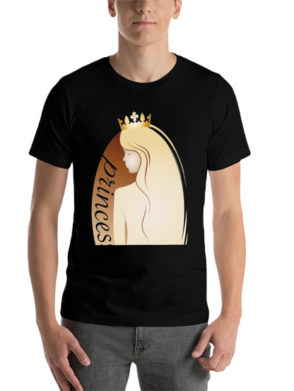 Princess Graphic Tee - Black Cotton T-Shirt