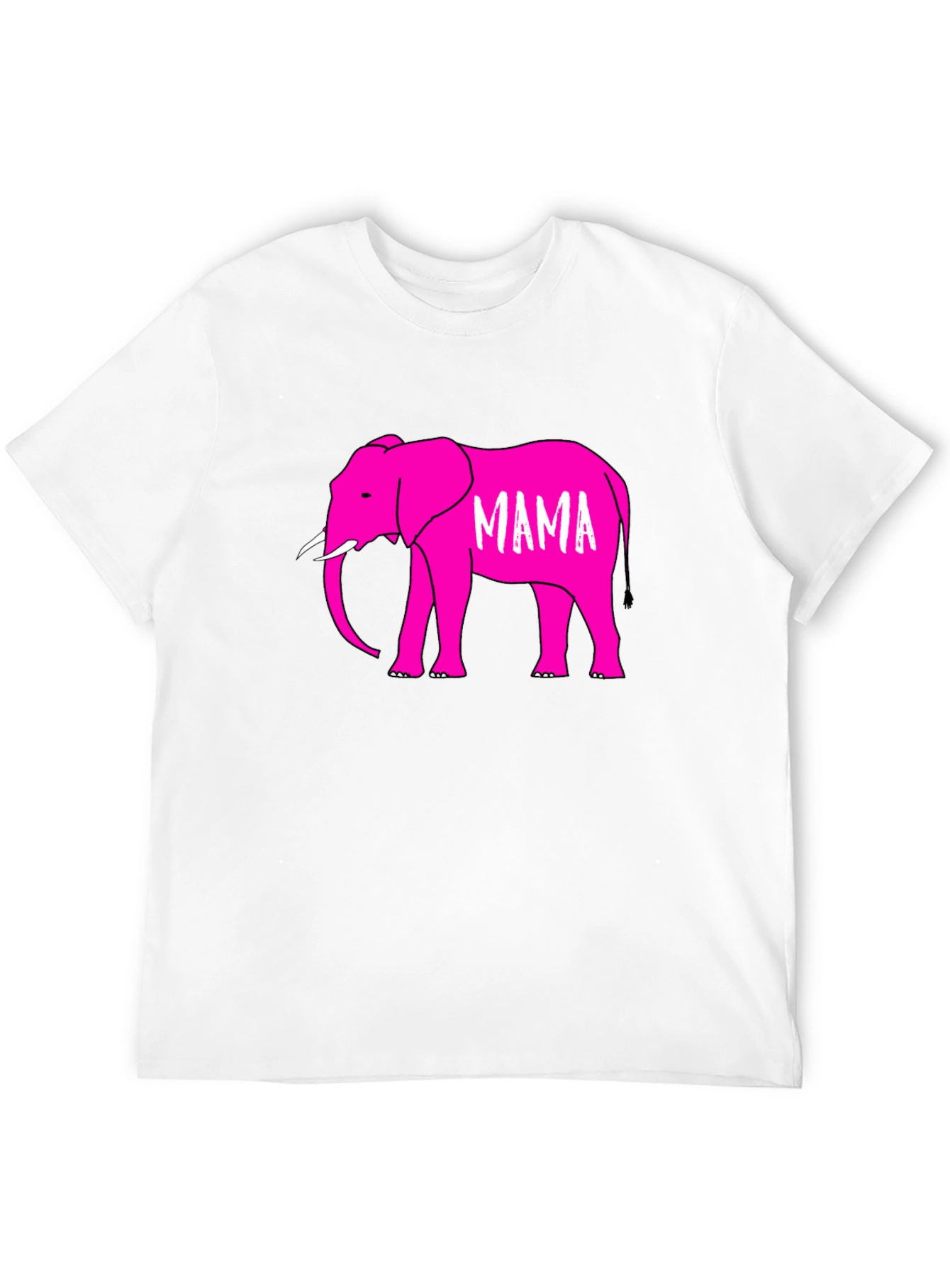 Mama Elephant Graphic T-Shirt - Black Cotton Tee