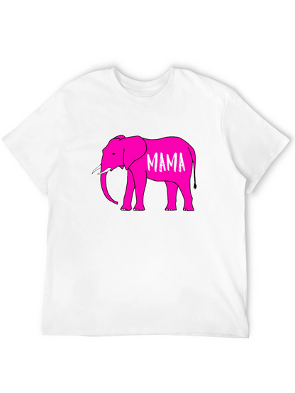 Mama Elephant Graphic T-Shirt - Black Cotton Tee