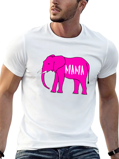 Mama Elephant Graphic T-Shirt - Black Cotton Tee