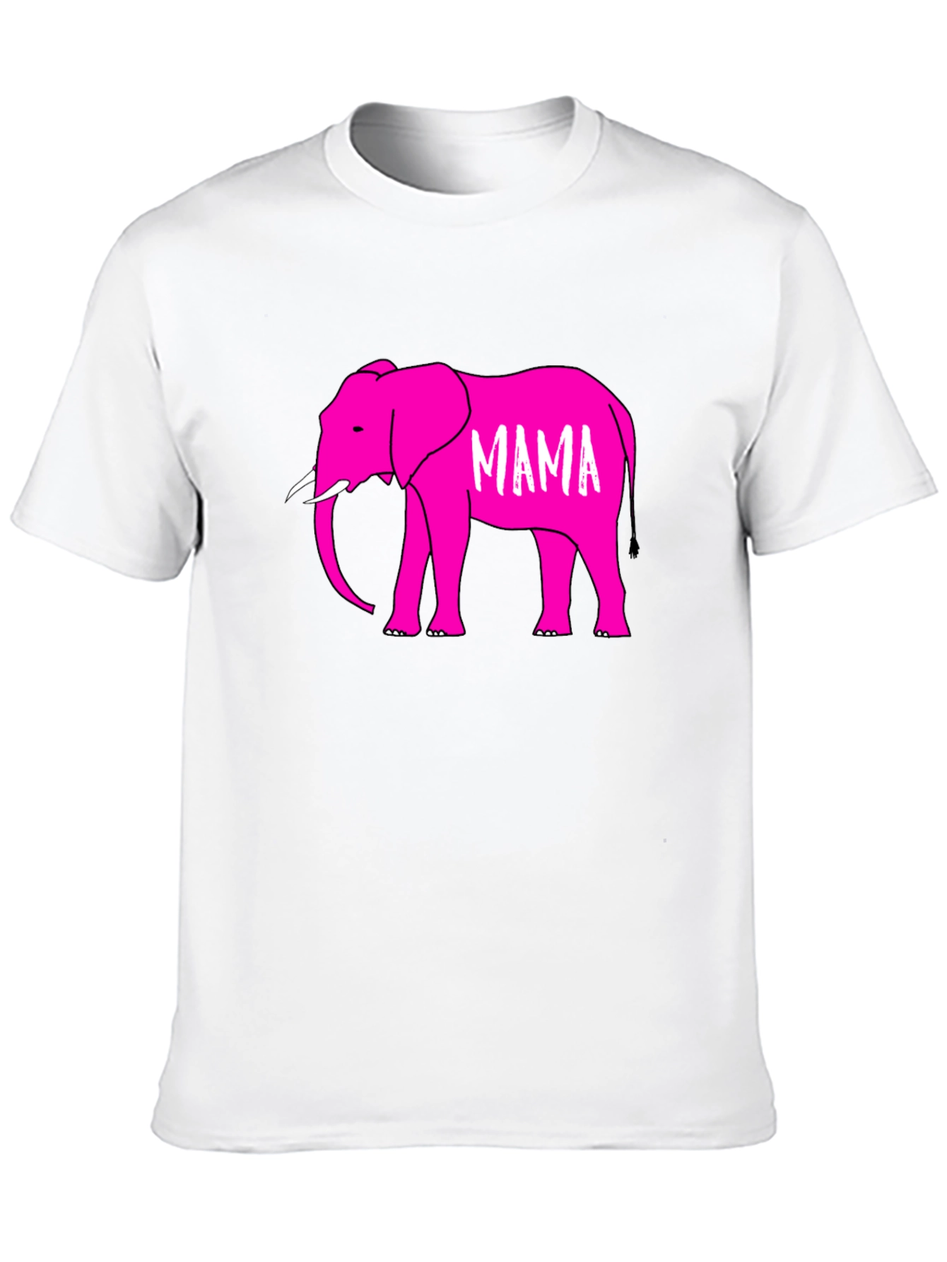 Mama Elephant Graphic T-Shirt - Black Cotton Tee