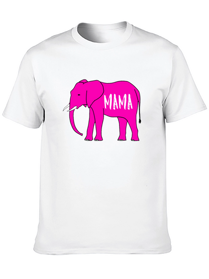 Mama Elephant Graphic T-Shirt - Black Cotton Tee