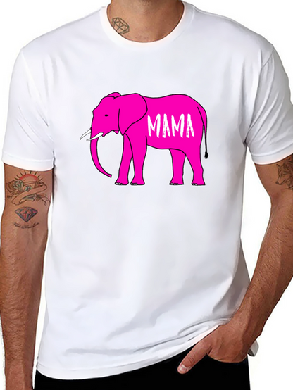 Mama Elephant Graphic T-Shirt - Black Cotton Tee