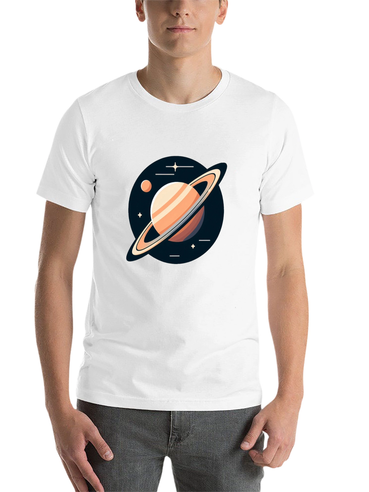 Saturn Graphic Black Tee