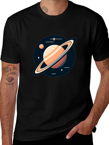 Saturn Graphic Black Tee