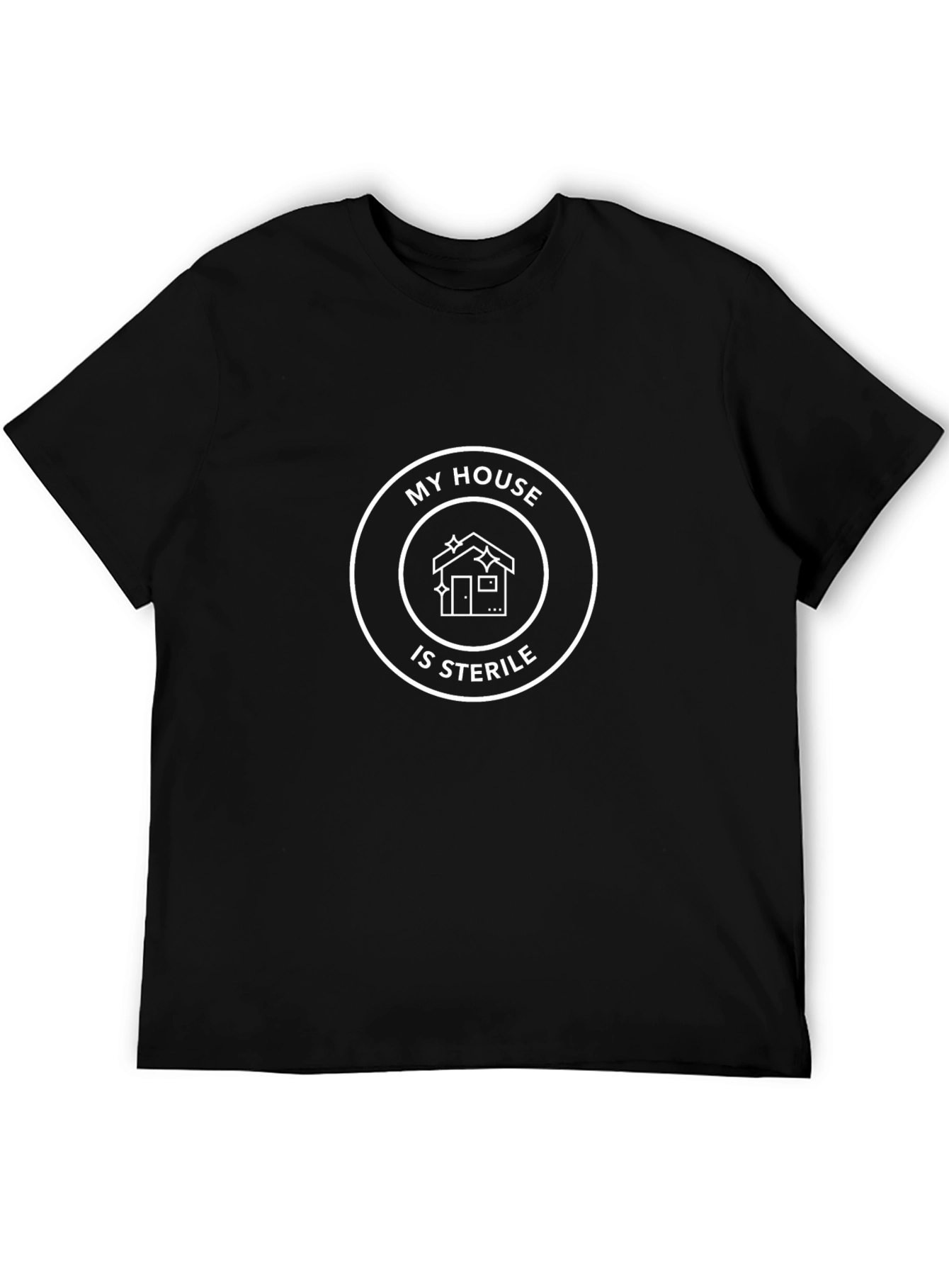 My House Is Sterile Graphic Tee - Black
