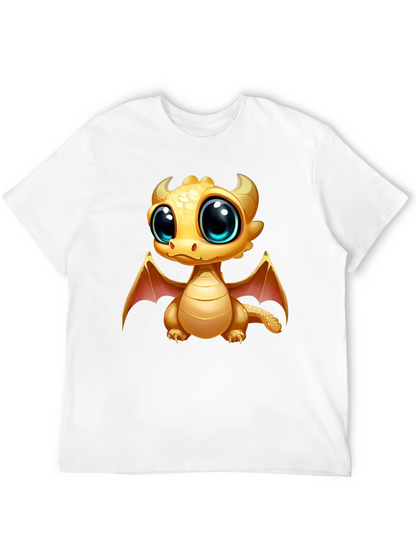 Cute Dragon Graphic Tee - Black