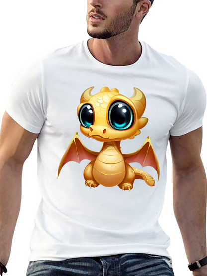 Cute Dragon Graphic Tee - Black
