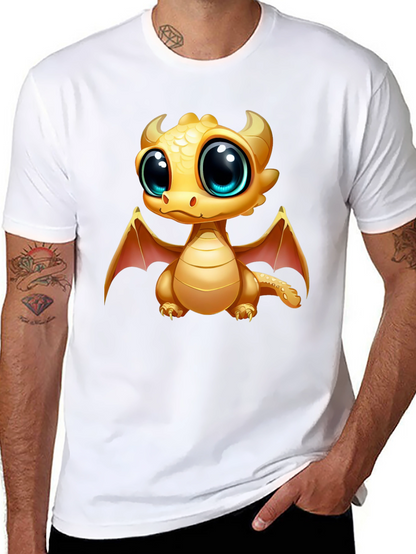 Cute Dragon Graphic Tee - Black