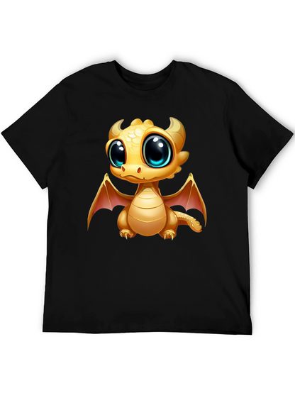 Cute Dragon Graphic Tee - Black
