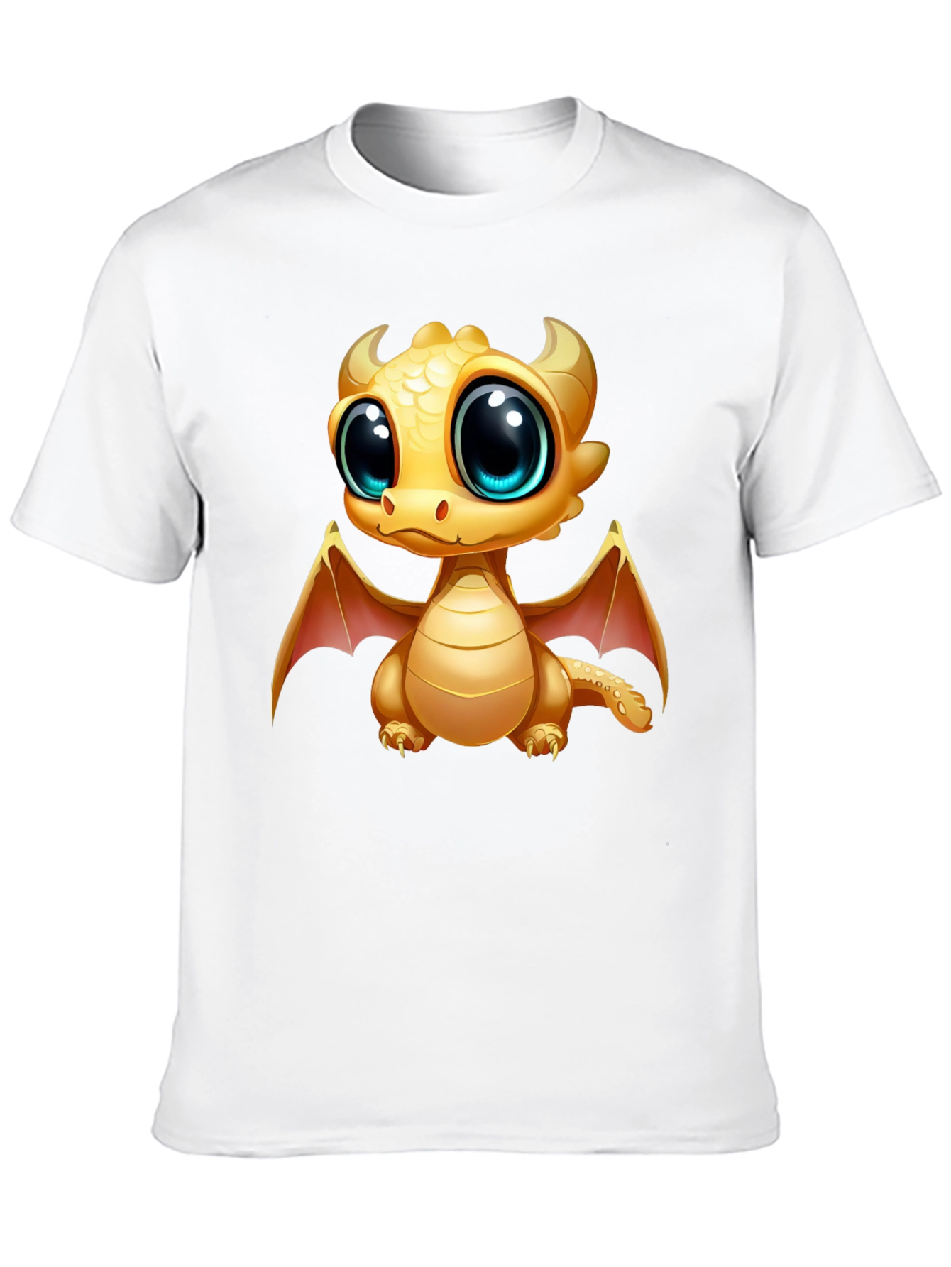 Cute Dragon Graphic Tee - Black