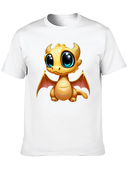 Cute Dragon Graphic Tee - Black