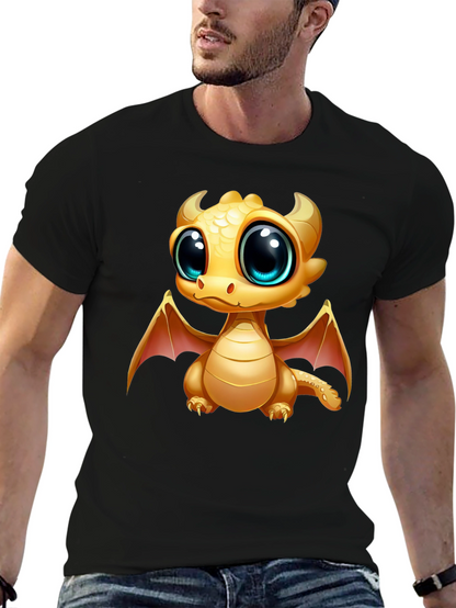 Cute Dragon Graphic Tee - Black