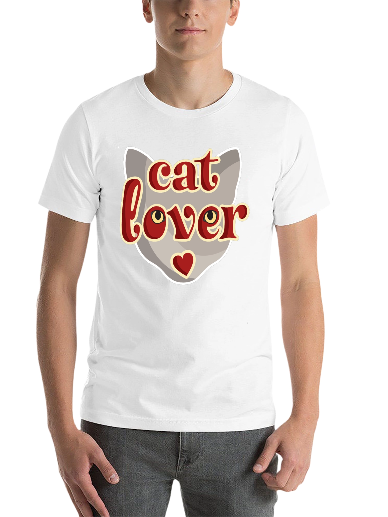 Cat Lover Graphic T-Shirt - Black