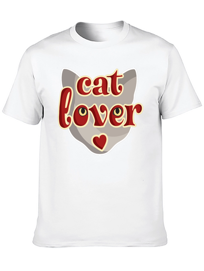 Cat Lover Graphic T-Shirt - Black