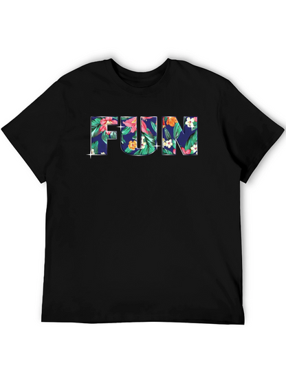 Fun Floral Black T-Shirt
