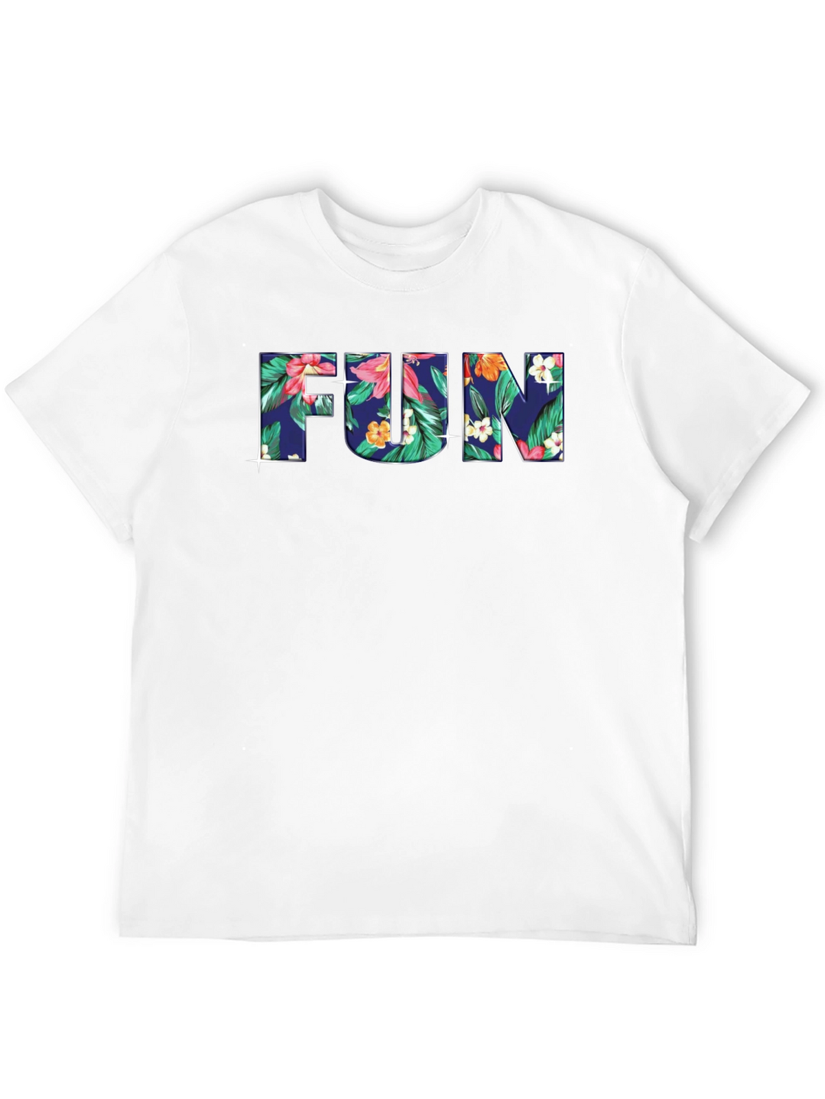 Fun Floral Black T-Shirt