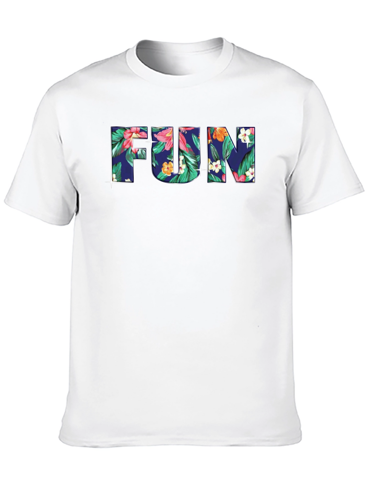 Fun Floral Black T-Shirt