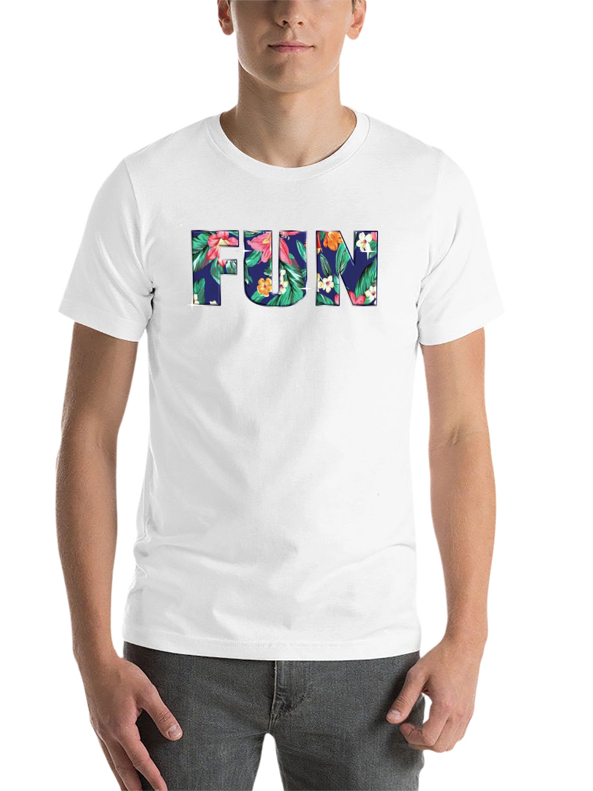 Fun Floral Black T-Shirt