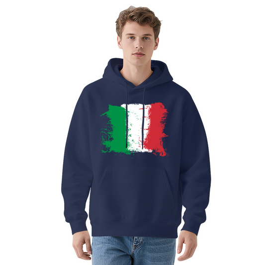 Vintage Italy Flag Unisex Hoodie, Breathable Comfort