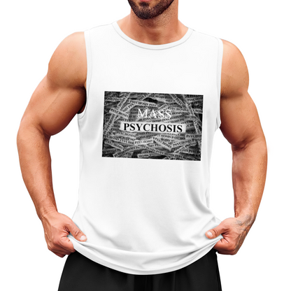 Mass Psychosis Dark Monochrome Text Tank Shirt