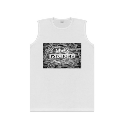 Mass Psychosis Dark Monochrome Text Tank Shirt