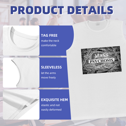 Mass Psychosis Dark Monochrome Text Tank Shirt