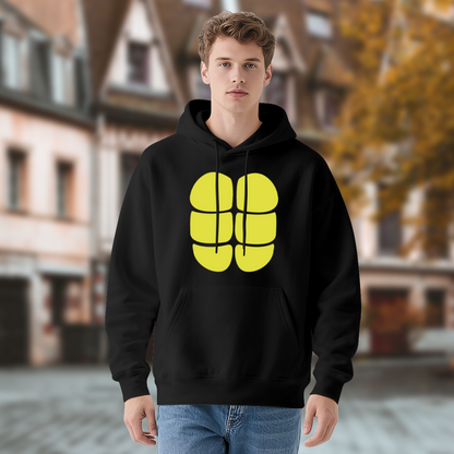 Minimal Yellow Six Blocks Simple Print Unisex Hoodie, Ultra Soft Fit