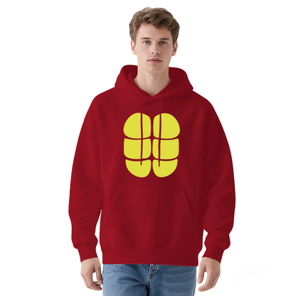 Minimal Yellow Six Blocks Simple Print Unisex Hoodie, Ultra Soft Fit