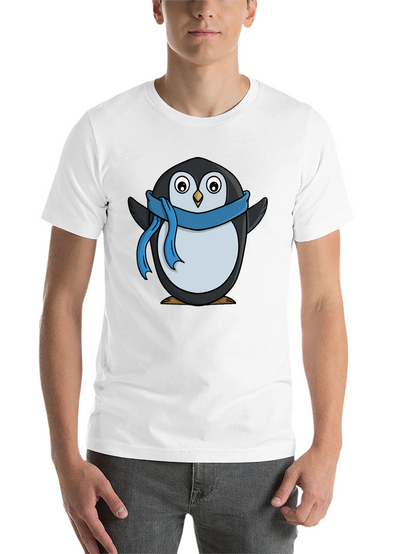 Penguin Scarf T-Shirt - Black
