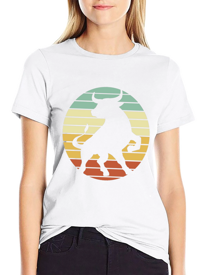 Retro Bull Silhouette Graphic Tee