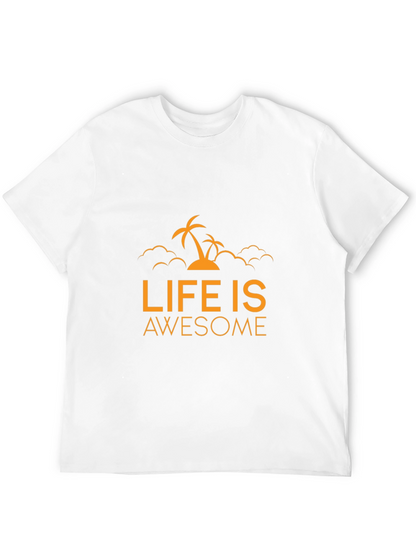 Life is Awesome Graphic Black Tee