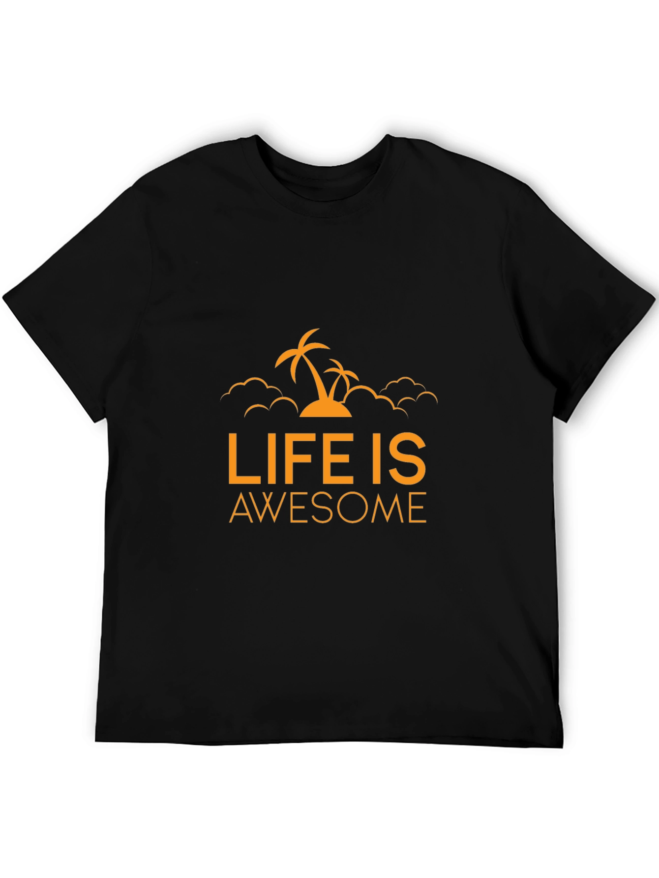 Life is Awesome Graphic Black Tee