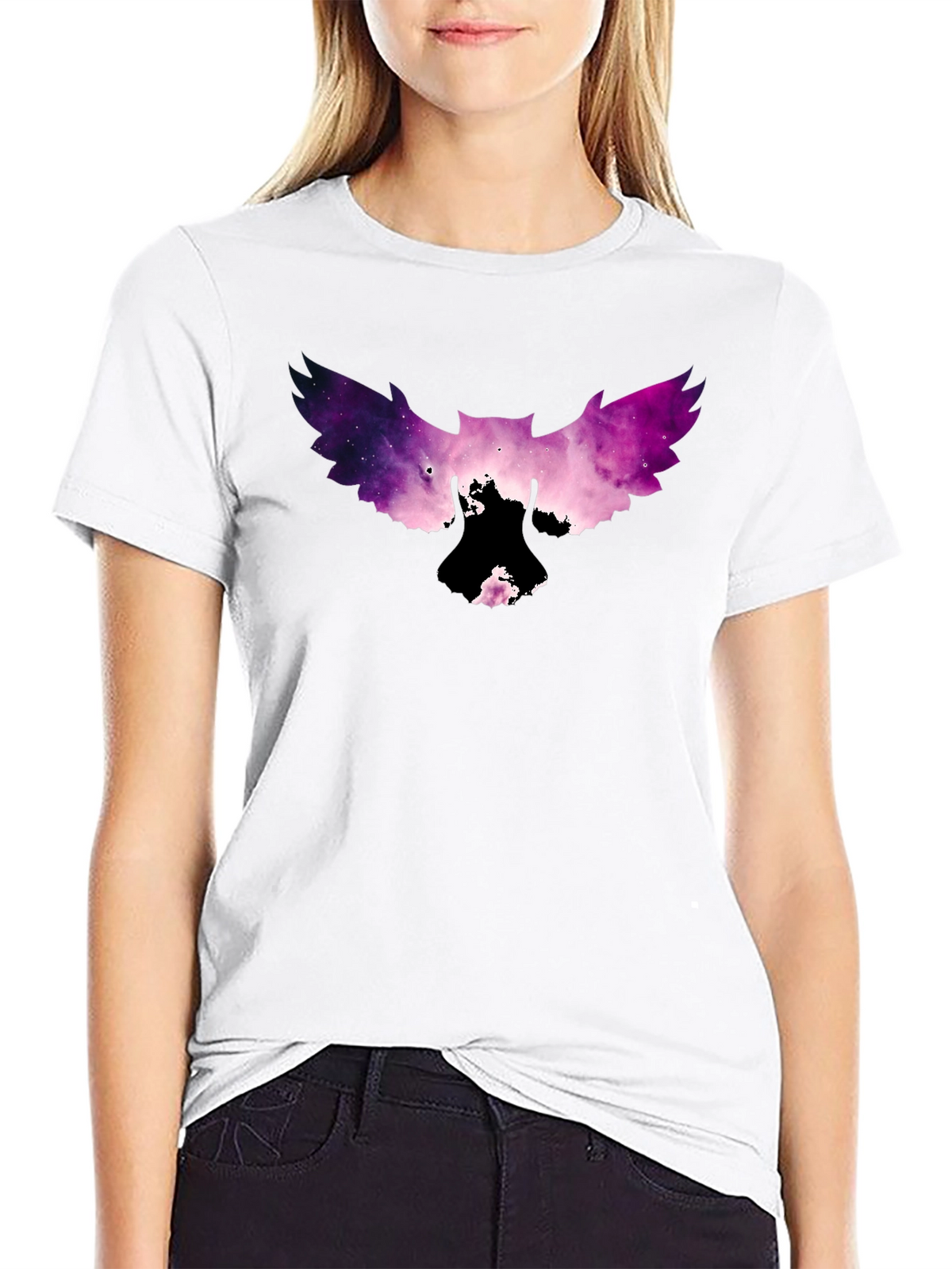 Galaxy Owl Graphic Tee - Mens Black T-Shirt