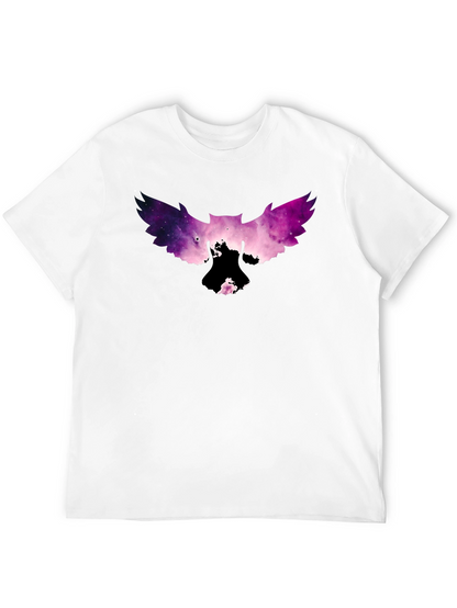 Galaxy Owl Graphic Tee - Mens Black T-Shirt