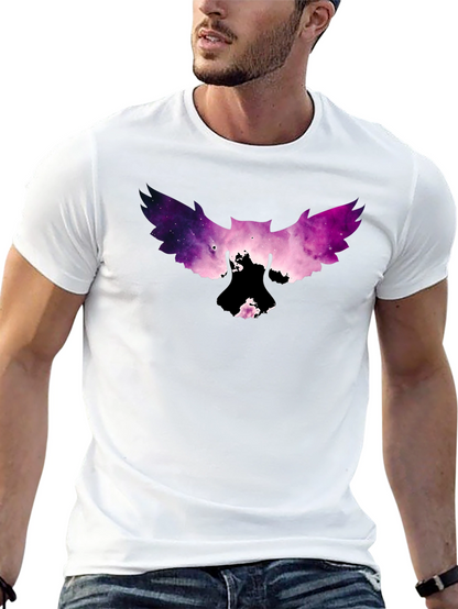Galaxy Owl Graphic Tee - Mens Black T-Shirt