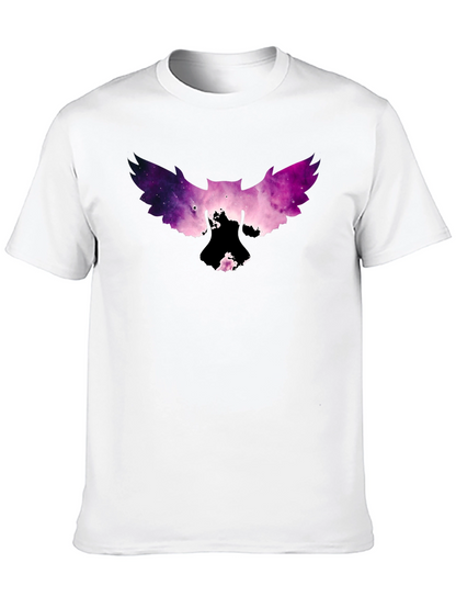 Galaxy Owl Graphic Tee - Mens Black T-Shirt