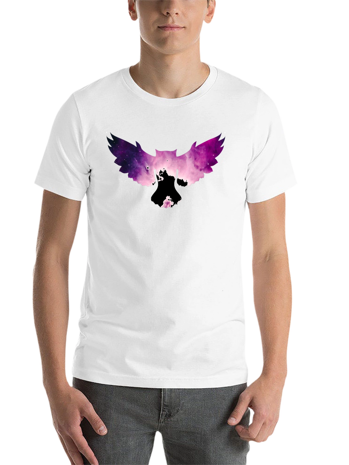 Galaxy Owl Graphic Tee - Mens Black T-Shirt