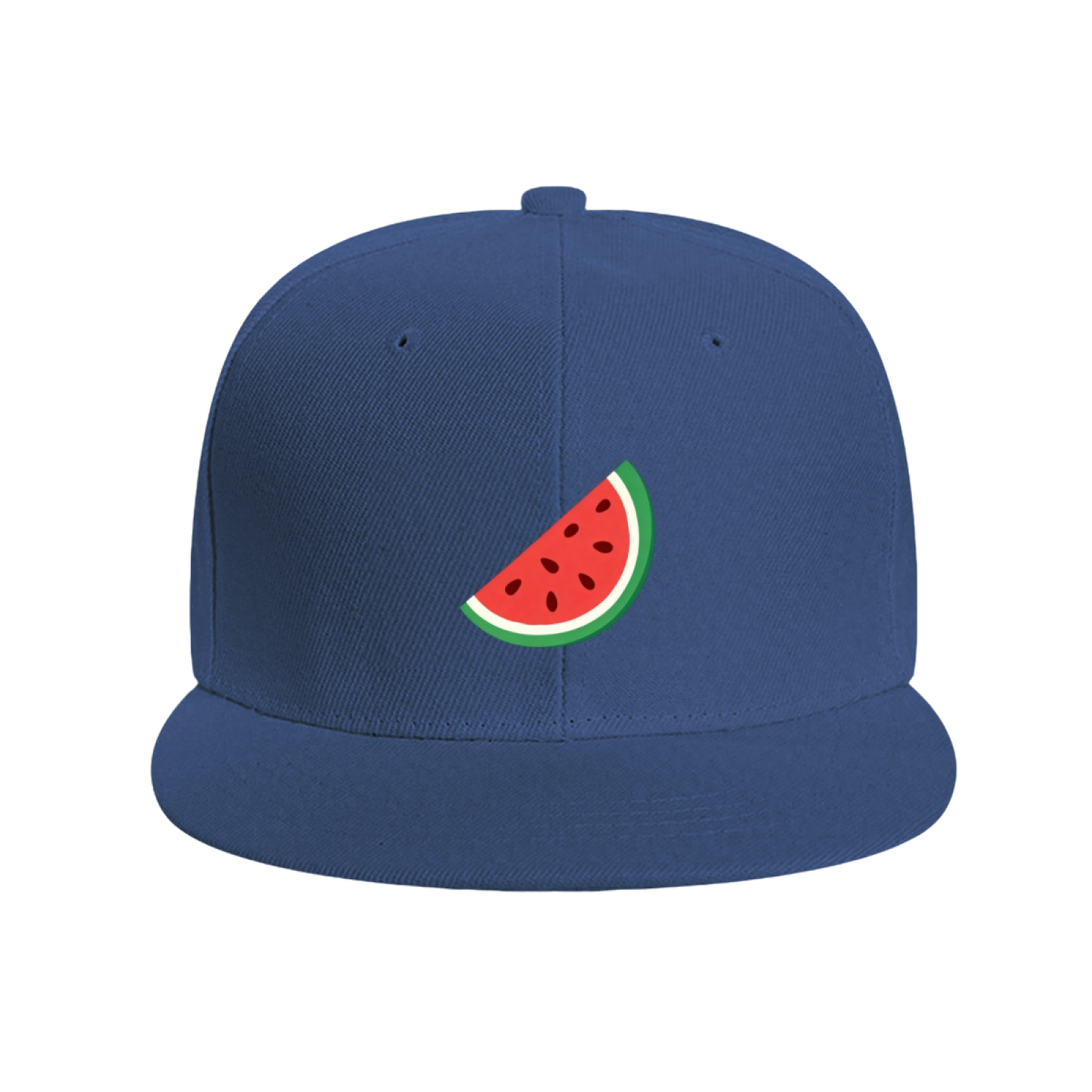Cute Watermelon Slice Cartoon Print Flat Brim Sun Hat, Summer Fruit Casual Cap For Girls