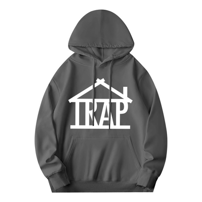 Minimal TRAP House Text Unisex Hoodie, Soft Casual Fit