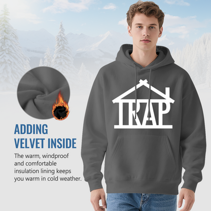 Minimal TRAP House Text Unisex Hoodie, Soft Casual Fit