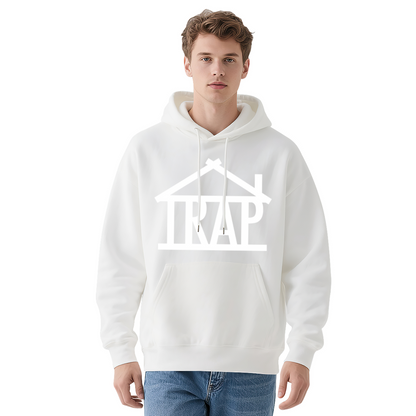 Minimal TRAP House Text Unisex Hoodie, Soft Casual Fit