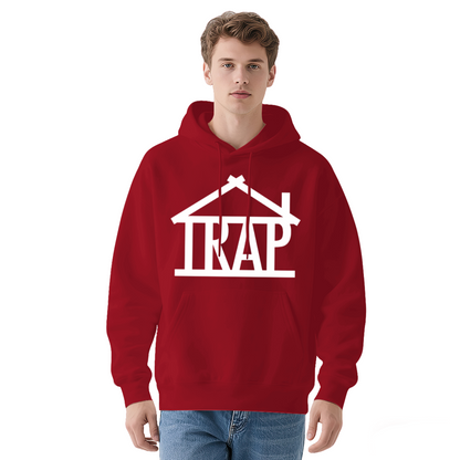 Minimal TRAP House Text Unisex Hoodie, Soft Casual Fit