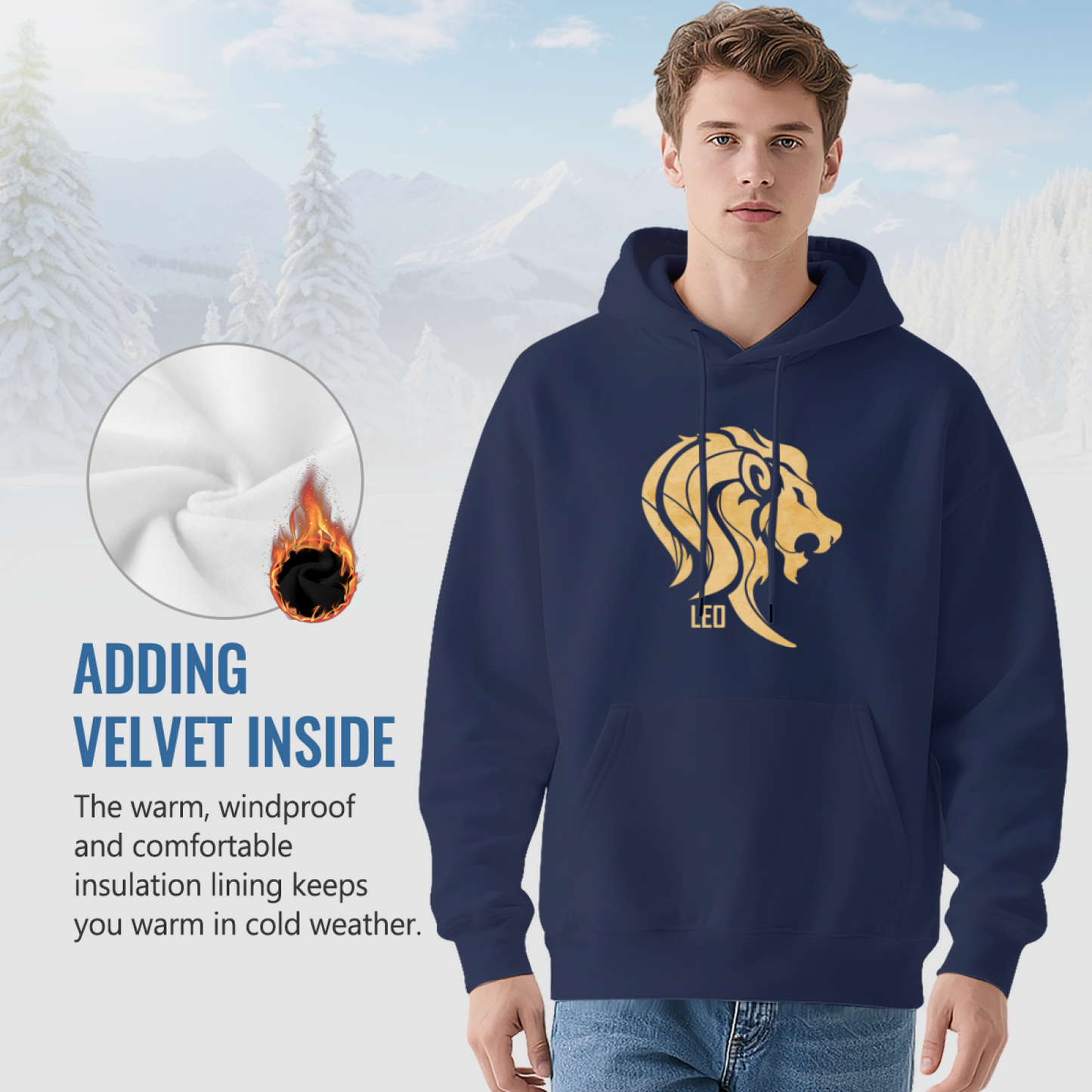 Golden Leo Lion Zodiac Minimal Stylish Comfort Hoodie, Horoscope Daily Top