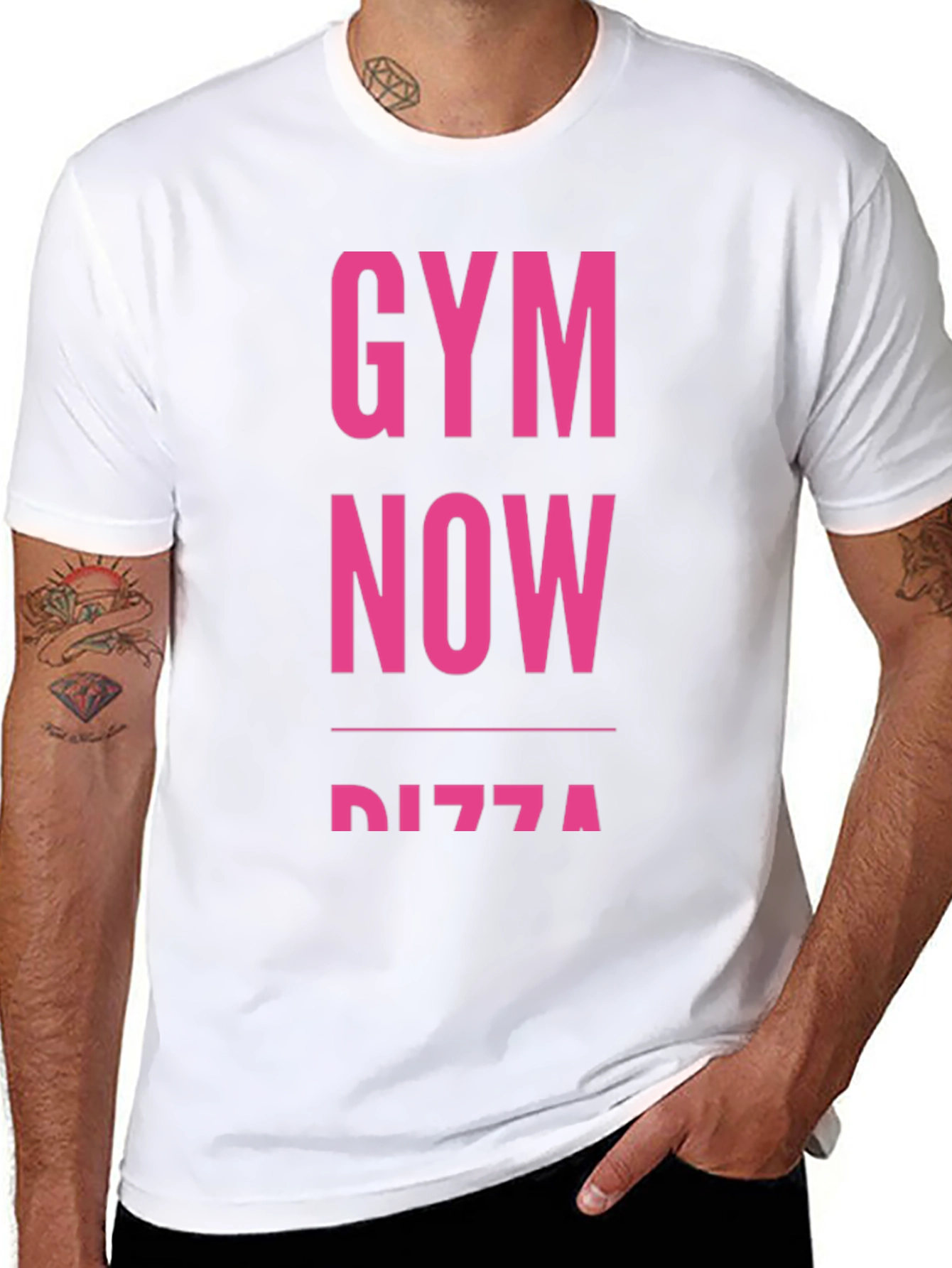 Gym Now Pizza Funny Workout T-Shirt